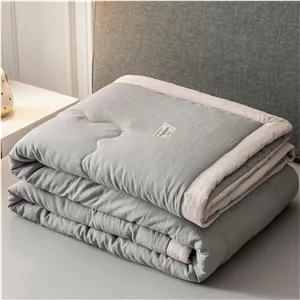 Odot Quilted Bedspreads Single Double Super King Size, Quilted Bed Throws Soft Lightweight Reversible Quilted Coverlets Comforter Sofa Bed Cover for All Season - Solid Color (180x200cm,Gray) 