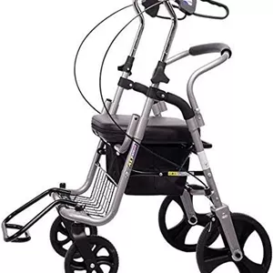 واکر چرخ‌دار مدل Upright رنگ خاکستری