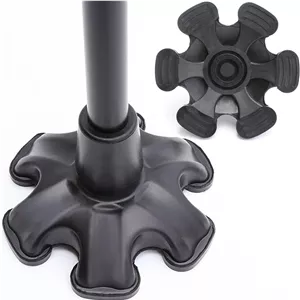 نوک عصا YAMTHR با پایه لاستیکی 6 نقطه اتکا برای عصاهای پیاده روی با شفت 3/4 اینچ، خودایستا، ضد لغزش، اتصال جهانی 6 پایه برای عصا