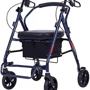 واکر تاشو آلومینیومی مدل Four Wheel دارای نشیمن‌گاه