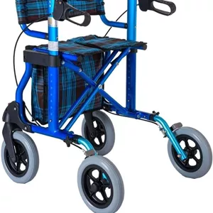 واکر تاشو چهار چرخ مدل Blue با قابلیت تنظیم ارتفاع