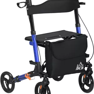 واکر تاشو هوم‌کام مدل 4 Wheel رنگ آبی