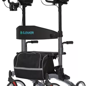 واکر ایستاده النکر مدل Upright رنگ مشکی کربنی