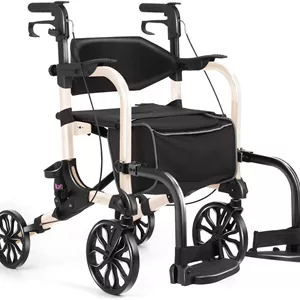 واکر و ویلچر تاشو Flyingjoy مدل 2-in-1 تحمل وزن 136 کیلوگرم