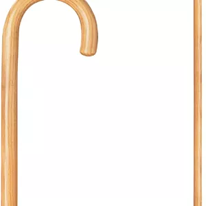 عصای چوبی Carex - عصای چوبی دسته گرد با روکش چوب زبان گنجشک طبیعی و نوک لاستیکی - عصای پیاده روی به سبک سنتی برای مردان و زنان، ارتفاع 91 سانتی متر، قطر 2.2 سانتی متر