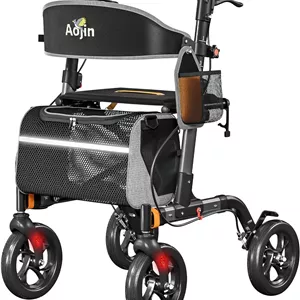 واکر چرخ‌دار Aojin مدل Rollator ظرفیت 350 پوند