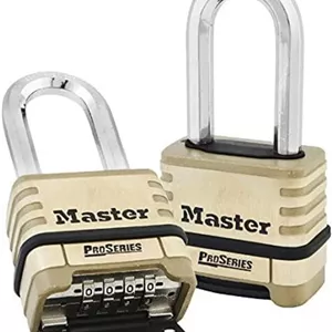 قفل آویز Master Lock، قفل ترکیبی قابل تنظیم مجدد برنجی ProSeries، قفل امنیتی بالا مناسب برای کاربردهای تجاری و صنعتی