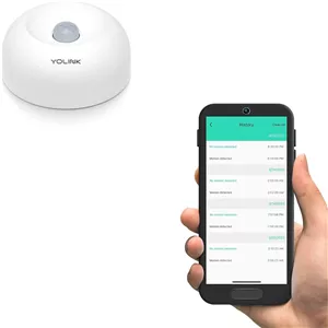 سنسور حرکتی هوشمند YoLink LoRa با برد بی‌سیم 400 متری، سنسور حرکتی داخلی، تشخیص‌دهنده حرکت، سازگار با الکسا، IFTTT، نیازمند هاب YoLink