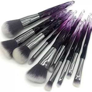 ست براش آرایشی Jinlyp مدل Makeup Brush رنگ مشکی سفید
