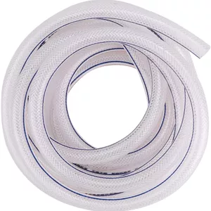شلنگ PVC، شلنگ بافته شده شفاف PVC / لوله آب تقویت شده PVC، برای آبیاری باغ های صنعتی و کشاورزی (8 متر)