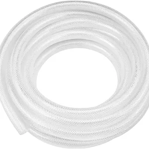 شلنگ PVC بافته شده شفاف Meksular، 10 میلی متر در 16 میلی متر (3/8 اینچ)، 3 متر، لوله تقویت شده سنگین برای مصارف فشار بالا، انعطاف پذیر برای لوله آب، گاز، روغن، درجه غذایی