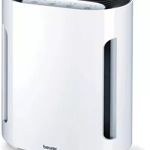 دستگاه تصفیه هوا Beurer LR200، تا 15 متر مربع، تهویه، 3 لایه فیلتراسیون، عملکرد یونی، صفحه نمایش روشن، تایمر، فیلتر هپا، 50 وات، سفید