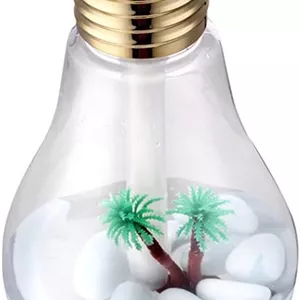 دستگاه مرطوب کننده و بخور Mia با ظرفیت 400 میلی لیتر، نور رنگی، قابل حمل، طرح لامپ، تصفیه کننده هوا و پخش کننده رایحه مناسب منزل، دفتر و خودرو (طلایی) مدل جدید 2020 (رنگ: طلایی)