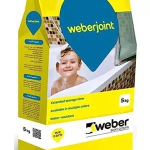 ملات بندکشی کاشی سیمانی پیش مخلوط با کیفیت و بادوام Quotel از Weber - رنگ های متنوع برای نصب کاشی زیبا و بادوام | (خاکستری روشن)