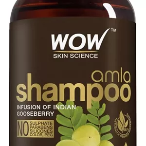 شامپو آملا برای موهای ضعیف WOW Skin Science - بدون سولفات، پارابن، سیلیکون، رنگ مصنوعی و PEG - 300 میلی لیتر