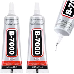 چسب B 7000 حجم 50 میلی لیتر - چسب شفاف چند منظوره برای تعمیر صفحه نمایش تلفن، جواهرات، صنایع دستی، سنگ های قیمتی، لوازم الکترونیکی کوچک - چسب ضد آب، انعطاف پذیر و با پیوند قوی (2x50 میلی لیتر/2.1 اونس)