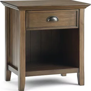میز پاتختی چوبی روستیک Simpli Home 3AXCACA-02RNAB Acadian با عرض 60 سانتی متر، رنگ قهوه ای طبیعی روستیک