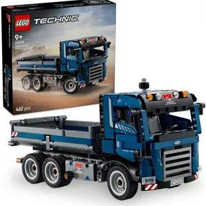 اسباب بازی کامیون کمپرسی LEGO Technic با قابلیت فرمان و جعبه کمپرسی متحرک - مجموعه ماشین ساختمانی برای پسران و دختران 9  ساله - ایده هدیه سرگرم کننده برای تولد و تعطیلات - 42203