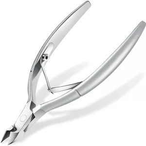 قیچی مانیکور و پدیکور Ejiubas - ابزار حذف کوتیکول حرفه ای از جنس استیل ضد زنگ، قیچی کوتیکول ناخن، ابزار مانیکور پدیکور برای ناخن های دست و پا، بدون پوشر کوتیکول - نقره ای