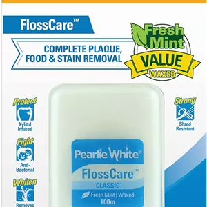 نخ دندان موم دار نعنایی پرلی وایت Floss Care - 100 متر
