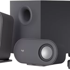 اسپیکر کامپیوتر بلوتوثی Logitech Z407 با ساب ووفر و کنترل بی سیم، صدای فراگیر، صدای ممتاز با ورودی های متعدد، اسپیکر USB، مشکی