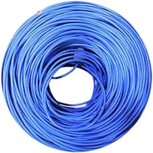 کابل شبکه CAT6 به طول 305 متر، رنگ آبی