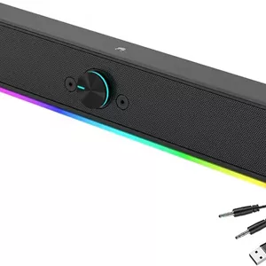 اسپیکر دسکتاپ مدل Sound Bar با نورپردازی RGB