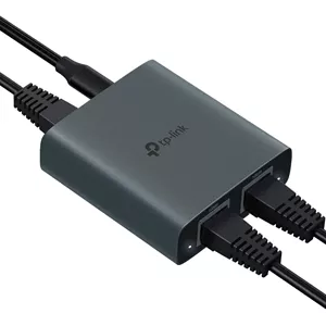 اسپلیتر LAN تی پی-لینک EH210 یک به دو (اسپلیتر گیگابیتی اترنت) | شامل کابل برق USB و کابل شبکه Cat 5e | بدنه آلومینیومی، Plug & Play، سوئیچ LAN دو پورت