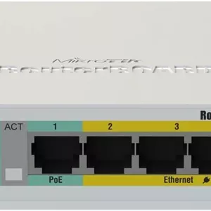 سوییچ شبکه میکروتیک مدل CSS106-1G-4P-1S با 5 پورت