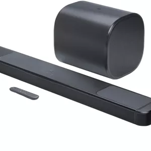 ساندبار 11.1.4 کاناله JBL BAR 1300MK2 با بلندگوهای فراگیر بی سیم جداشدنی، Dolby Atmos® & DTS:X، حداکثر توان 2470 وات، ساب ووفر 8 اینچی دو درایور، بلوتوث و Wi-Fi، HDMI eARC
