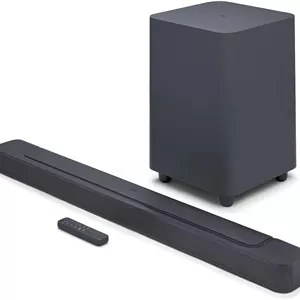 ساندبار 5.1 کاناله JBL Bar 500 با ساب ووفر بی سیم، MultiBeam و صدای فراگیر سه بعدی با کیفیت سینمایی Dolby Atmos، فناوری PureVoice، توان خروجی 590 وات، WiFi داخلی - مشکی، JBLBAR500PROBLKUK