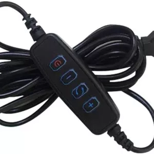 سیم دیمر LED با پورت USB، خط منبع تغذیه DC 5V، کابل افزایش طول تطبیق رنگ با آداپتور سوئیچ روشن/خاموش برای لامپ LED (مشکی)
