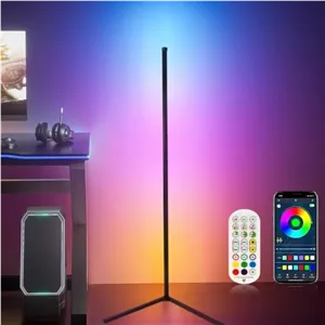 چراغ ایستاده گوشه ای ال ای دی RGB، ۱۲ وات، ۲۲۰ ولت، کنترل از راه دور، چراغ ال ای دی تغییر رنگ، چراغ ال ای دی برای رمضان
