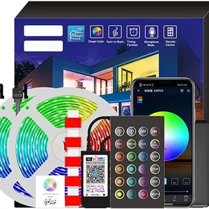 نوار نور ال ای دی Pepisky، نوار نور RGB هوشمند LED با قابلیت تنظیم نور و موسیقی و کنترل صوتی، 20 متر 360 ال ای دی