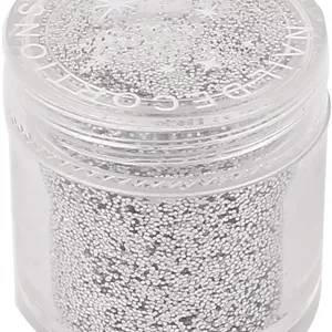 پودر اکلیل نقره ای XYWHPGV برای تزئین ناخن، کاردستی و DIY