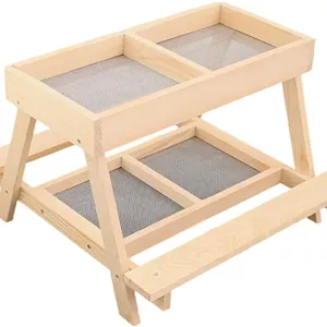 میز غذاخوری پرندگان مدل Wooden کد 4 خانه