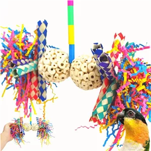 اسباب بازی پرنده بونکا مدل 3615 Fuzzy Atta، اسباب بازی رنگارنگ و جذاب برای طوطی، کاکادو، آمازون، کانور، مرغ عشق، فنچ، قناری و کاسکو