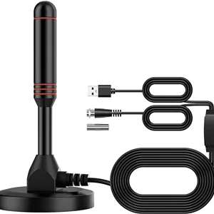 آنتن دیجیتال تلویزیون HDTV داخلی و خارجی MYXX مدل Dvb T2 به همراه پایه مغناطیسی و کابل کواکسیال با برد 50 مایل