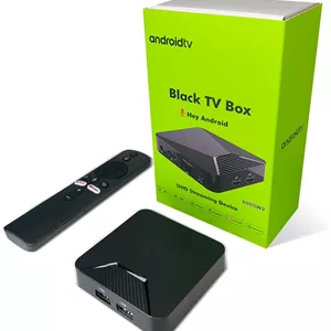 باکس اندروید تی وی BOXPUT Q5 Plus، باکس اندروید 11.0، BT 5.2، وای فای دو بانده 2.4G/5G، کیفیت 4K HD با پردازنده چهار هسته ای Amlogic S905W2، رم 2 گیگابایترام 16 گیگابایت، LAN اترنت 10/100M - مشکی