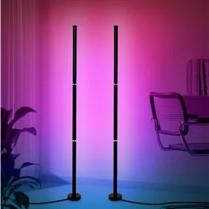 چراغ ایستاده ال ای دی RGB لیزل با قابلیت کنترل از طریق اپلیکیشن و ریموت کنترل، همگام‌سازی موسیقی و 16 میلیون رنگ، چراغ ایستاده ال ای دی عمودی تغییر رنگ برای اتاق نشیمن، اتاق خواب و اتاق بازی