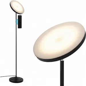 چراغ ایستاده ارتقا یافته Hanaking، 36 وات / 3600 لومن فوق العاده روشن با کنترل از راه دور، تنظیم بی نهایت دمای رنگ و روشنایی، چراغ ایستاده Torchier برای اتاق نشیمن، اتاق خواب، دفتر