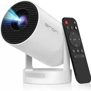 پروژکتور مینی قابل حمل با فوکوس الکتریکی، پشتیبانی از 4K، بلوتوث 5.4 WIFI6، بلندگوی 5 واتی، 260 ANSI، اندروید 11، چرخش 210 درجه، تصحیح خودکار کیستون، مدل HY300 PLUS