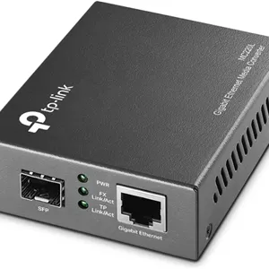 مبدل فیبر به اترنت گیگابیتی TP-Link MC220L | مبدل فیبر به RJ45 | اتصال سریع و آسان | بدنه فلزی بادوام | سازگاری گسترده | مذاکره خودکار | دارای گواهینامه UL