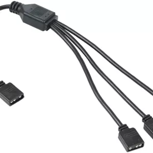 کابل افزایش طول خنک کننده RGB مادربرد 3 پین 5 ولت 1 به 3 برای ایسوس (مشکی) 