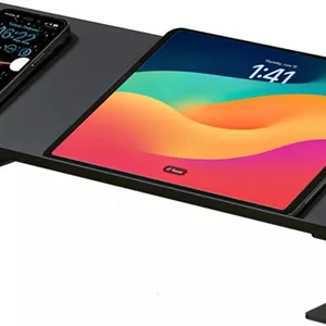 پایه طراحی تبلت J JACKCUBE DESIGN، استند کتاب تلفن هوشمند و ارگانایزر رومیزی، پایه نگهدارنده نمایشگر مطالعه و شارژ تلفن فلزی مشکی، نگهدارنده دفترچه یادداشت و کپی اسناد - MK294E