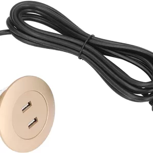 پریز USB مبل با دو پورت USB هوشمند برای استفاده خانگی (طلایی)