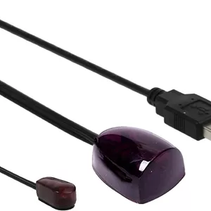گیرنده مادون قرمز USB با فرستنده و گیرنده IR برای آمپلی فایر، جعبه کابل، گیرنده تلویزیون ماهواره ای، پخش کننده CD/DVD/Blu-Ray (1 عدد)
