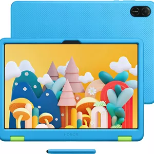 تبلت کودکان HONOR Pad X8a Kids Edition با صفحه نمایش 11 اینچ، 4 گیگابایت رم و 128 گیگابایت حافظه داخلی، رنگ خاکستری فضایی، همراه با قلم طراحی و کاور محافظ آبی - نسخه خاورمیانه