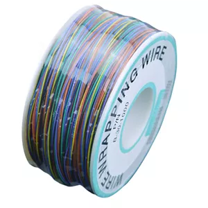 سیم مسی قلع اندود شده با روکش PVC سفید URBEST 305M برای لحیم کاری PCB، سیم پیچی 30AWG، کابل 105 درجه سانتیگراد (8 رنگ)