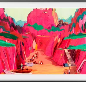 تلویزیون 85 اینچی سامسونگ The Frame Pro مدل LS03FW، 4K، طراحی مدرن قاب، حالت هنری، کیفیت تصویر هنرمندانه با Neo QLED، تلویزیون هوشمند، QA85LS03FWUXZN (نسخه امارات 2025)